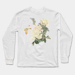 Watercolor peony flower Long Sleeve T-Shirt